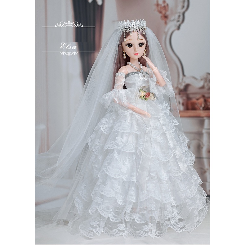 Búp bê Barbie cô dâu 60 cm  đồ chơi-Hộp quà sang trọng cho bé