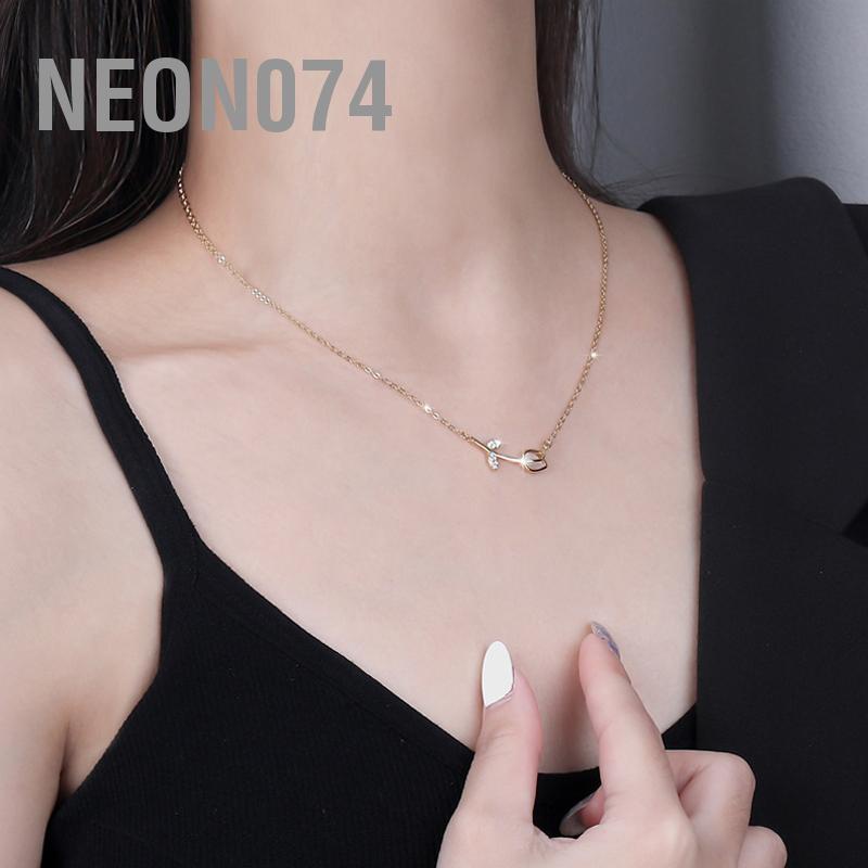 Dây Chuyền Nữ Bạc Ta CaoBac Silver Mặt Dây Chuyền Bạc Đính Đá Họa Tiết Hoa tuylip Dịu Dàng Hợp Làm Quà Tặng Lịch Sự Cho Nữ 925 Neon074