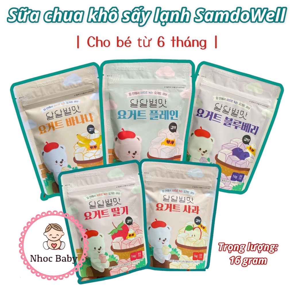 Samdowell Sữa chua khô trái cây sấy lạnh cho bé từ 6m+ Hàn Quốc