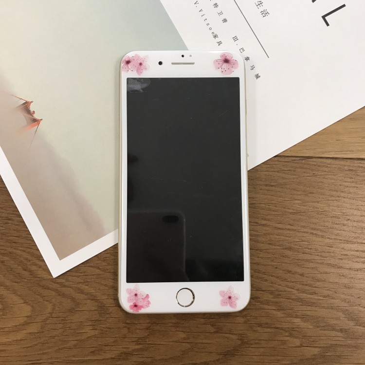 Combo ốp lưng dẻo kèm kính cường lực full màn hình đồng bộ họa tiết hoa 3D 1 - Iphone 6, 6plus, 7, 7plus, 8 , 8plus