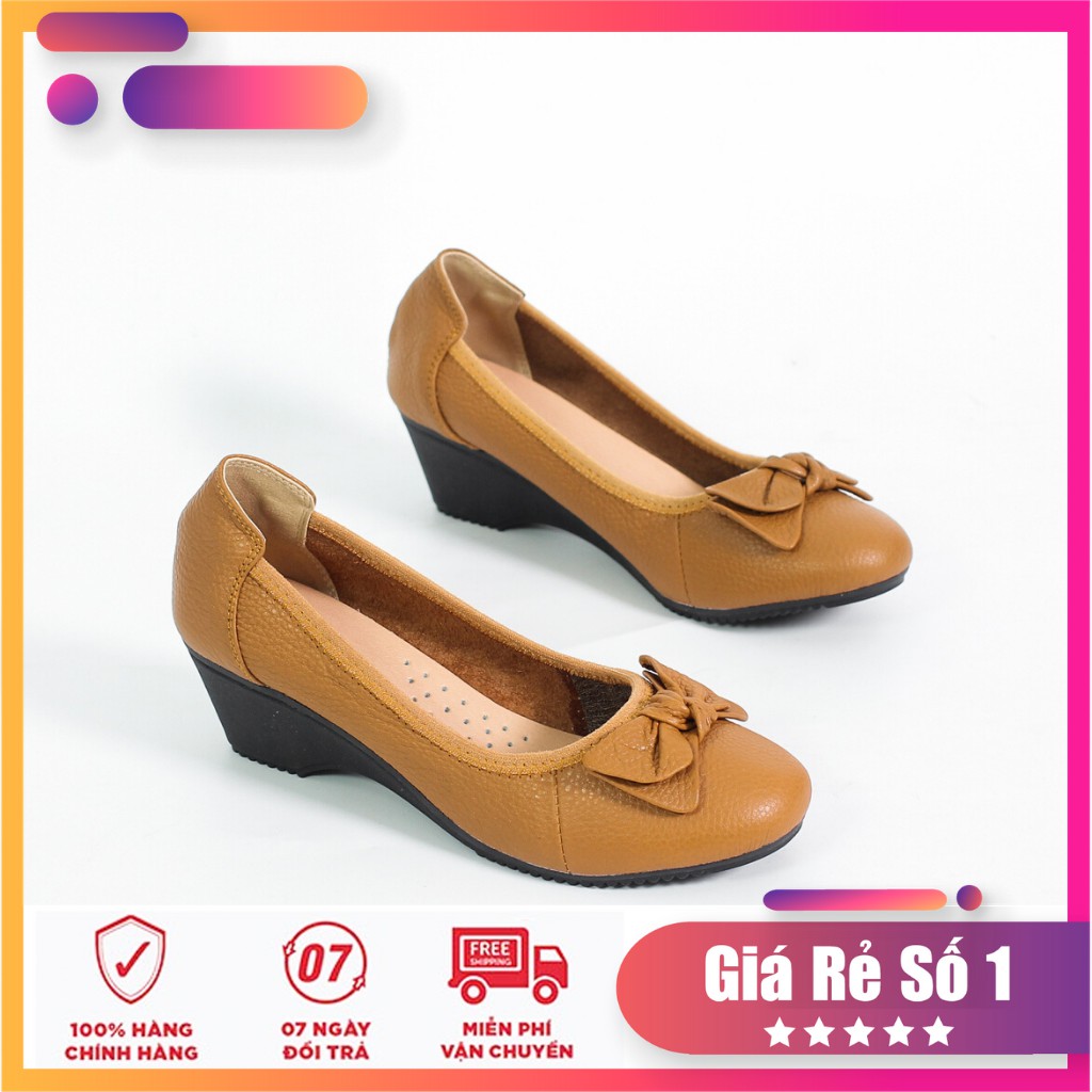 Giày Búp Bê Đế Xuồng 3cm Da Thật Êm Chân X461