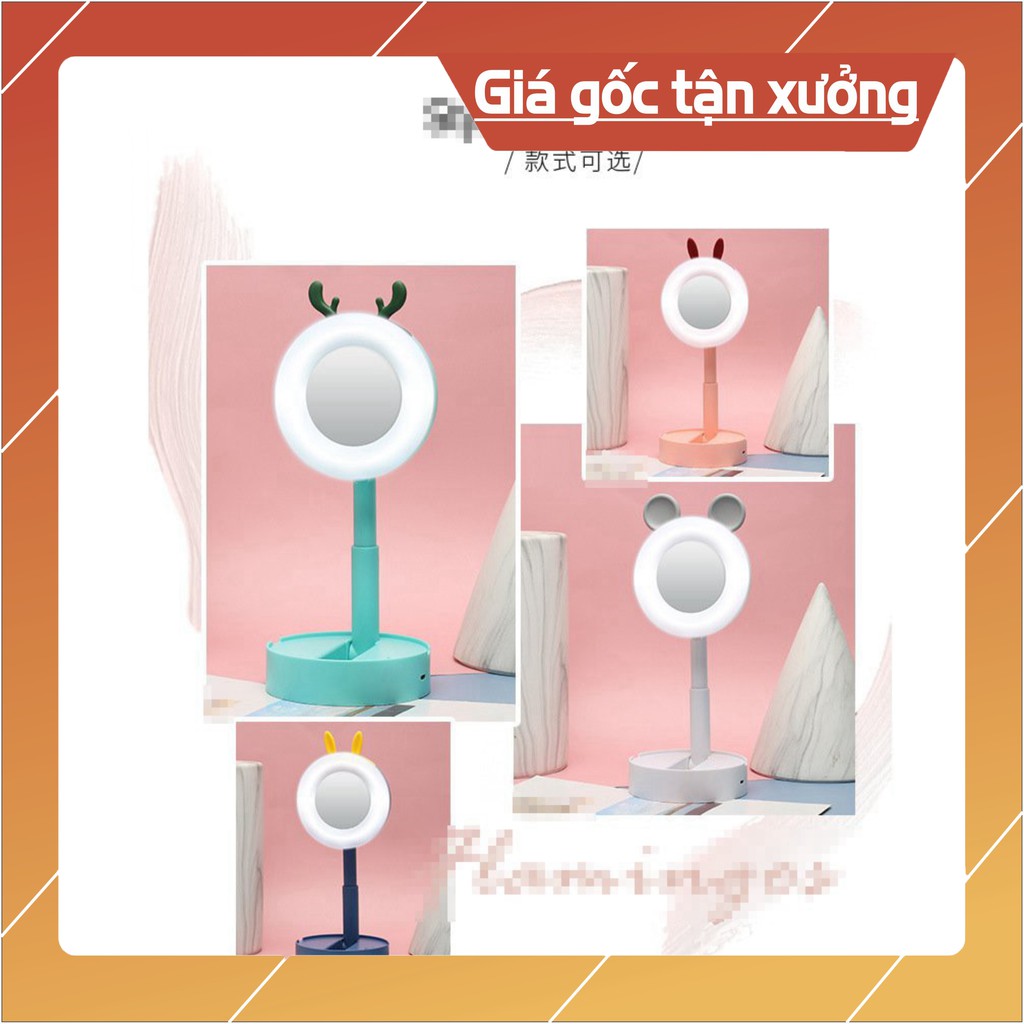 [FREESHIP_Xả kho] Gương trang điểm đèn led gấp gọn dễ thương