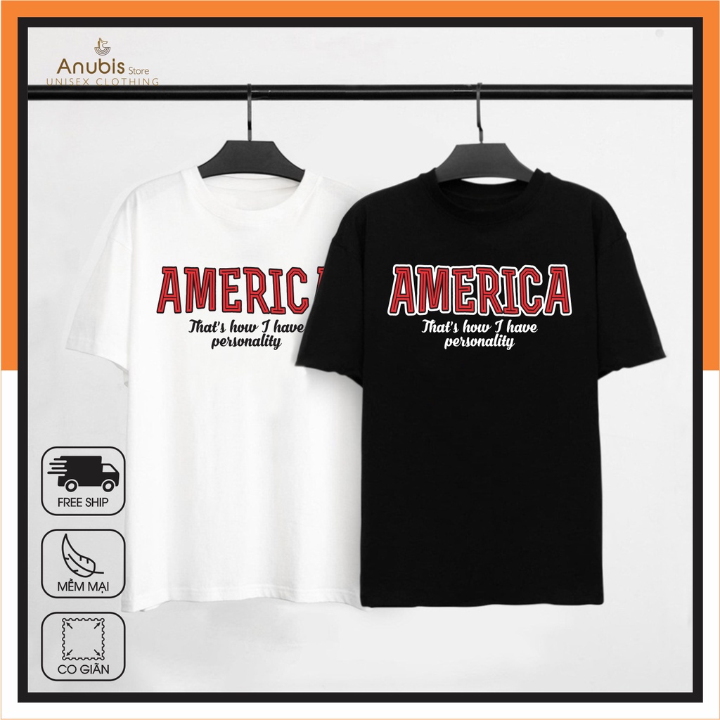 Áo thun thời trang unisex AMERICA chất đẹp
