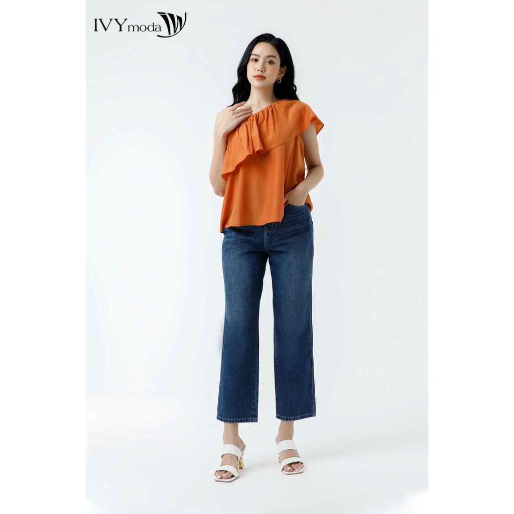 Áo lệch vai phối bèo nữ IVY moda MS 16B9377
