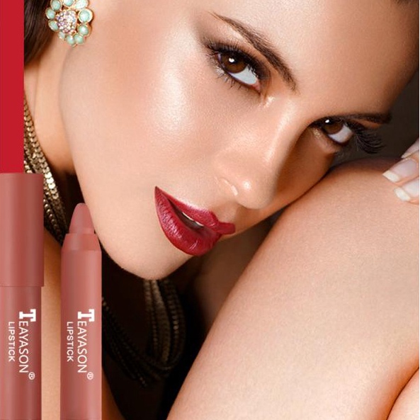 [Hàng mới về] Son môi TEAYASON chống nước chống dính lâu trôi 12 màu sắc tùy chọn