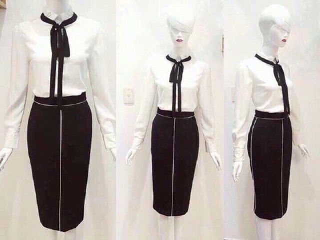 CHÂN VÁY BÚT CHÌ NÉ TRẮNG ( ảnh thật chụp canh) | BigBuy360 - bigbuy360.vn