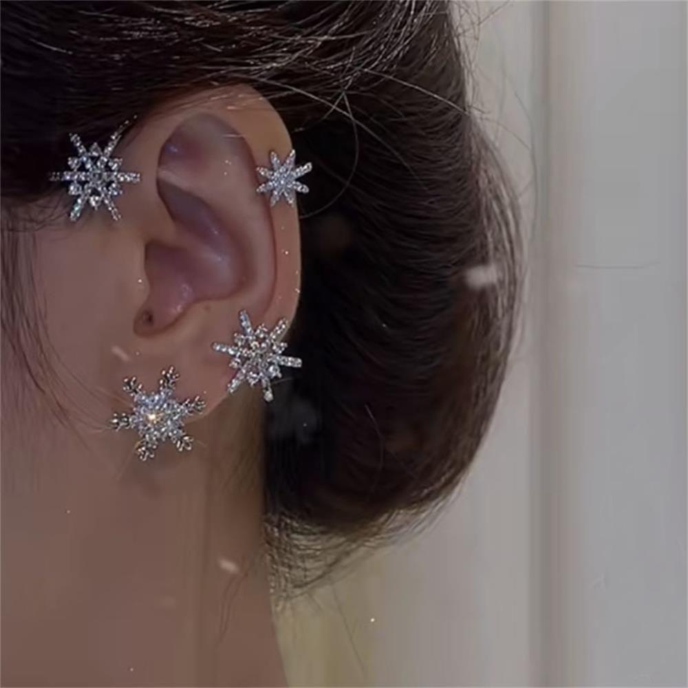 EUCA Bông Tai Hoa Tuyết Cho Nam Và Nữ