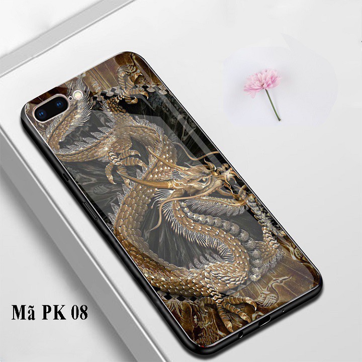 Ốp lưng kính iphone 7 plus/ 8 plus hoa văn, hình ảnh