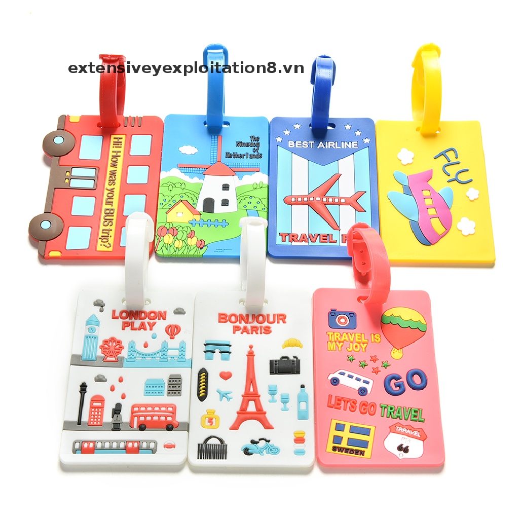 Thẻ hành lý du lịch hoạt hình dễ thương