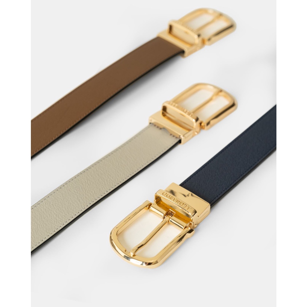 Thắt Lưng Nam Mercury Mặt Xoay Chiều Chất Liệu Da Taiga Thương Hiệu LEONARDO
