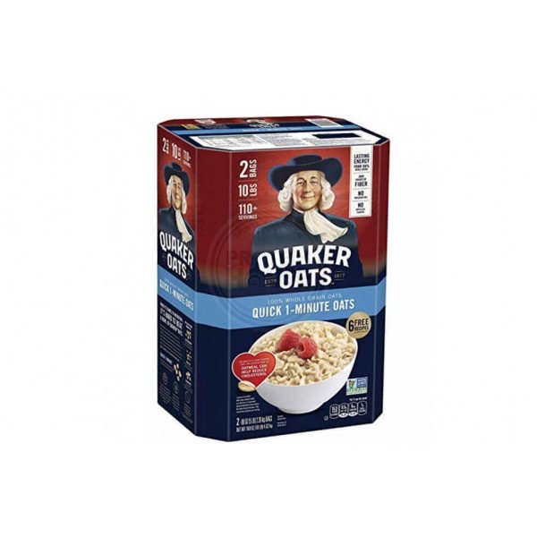 Quaker Oats Quick 1 Min Thùng Xanh  - Yến Mạch Nguyên Cám Ăn Liền  - Chính Hãng Tại Suppcare Store