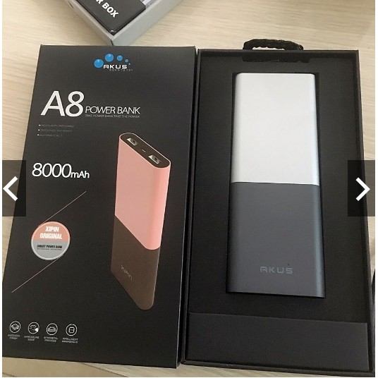 Pin Sạc Dự Phòng Akus A8 8000 mAh 2 cổng USB