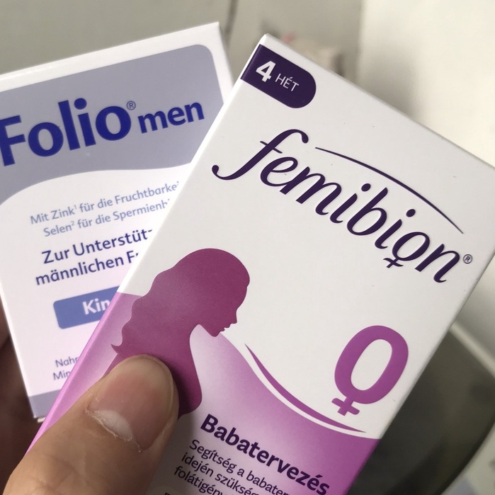 Combo 1 hộp Femibion 0 + 1 Folio Men - Sản xuất tại Đức