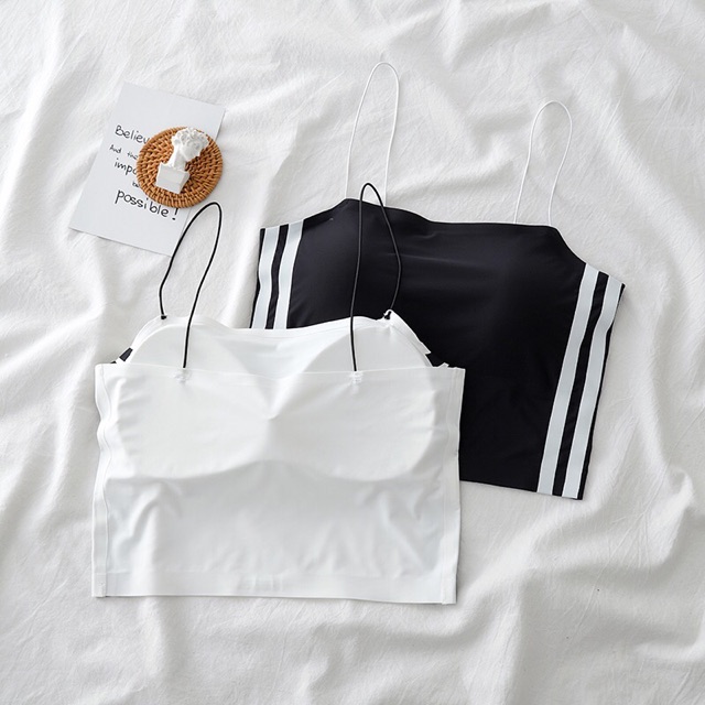 Áo Bra Tập Gym Yoga 2 Dây Phối Sọc Quyến Rũ Có Sẵn Mút Lót | BigBuy360 - bigbuy360.vn