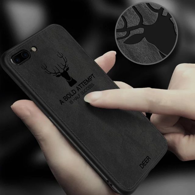 Ốp lưng Iphone 7 Plus / Iphone 7 / 8 / 12 Pro Max / 11 Pro Max / 13 Pro Max chống sốc Vải Deer hươu cao cấp thời trang