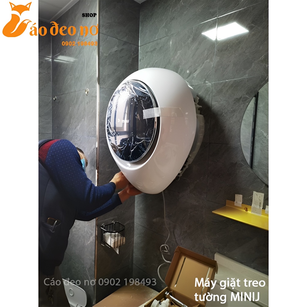 MÁY GIẶT TREO TƯỜNG MINIJ Có chế độ khử khuẩn- CHÍNH HÃNG XIAOMI Cáo đeo nơ