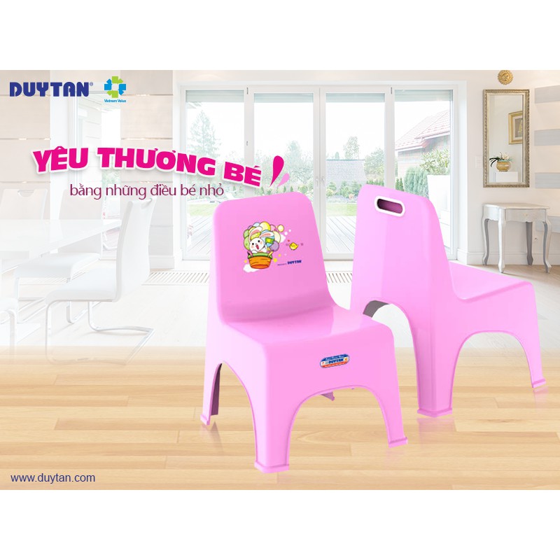 Ghế Nhựa baby Duy Tân- Kích thước:  37.5 x 37.5 x 50.5 cm