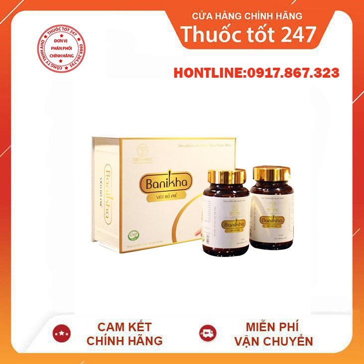 ✅[Chính hãng] Viên bổ phế Banikha Thiên Phúc 2 lọ x 30 viên