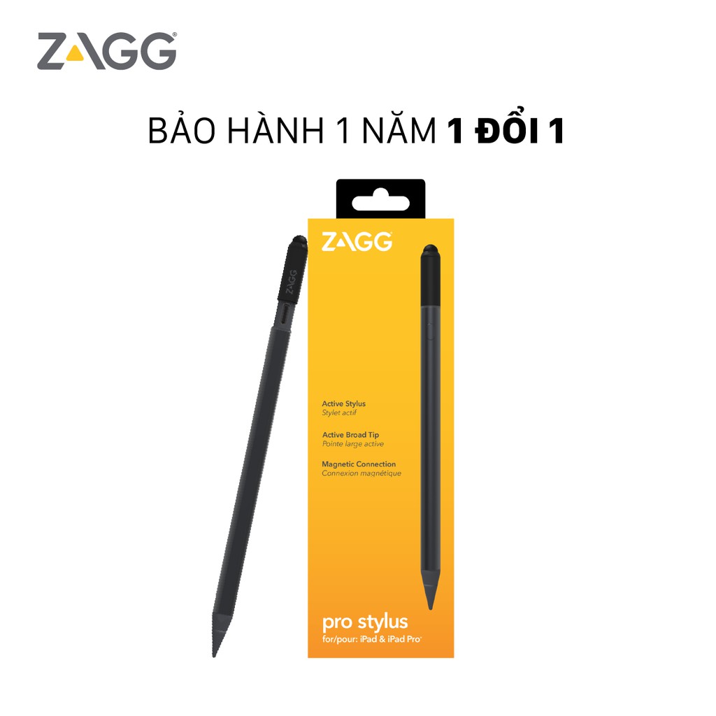 Bút cảm ứng ZAGG Pro Stylus [ CHÍNH HÃNG PHÂN PHỐI VN, BẢO HÀNH 1 NĂM]