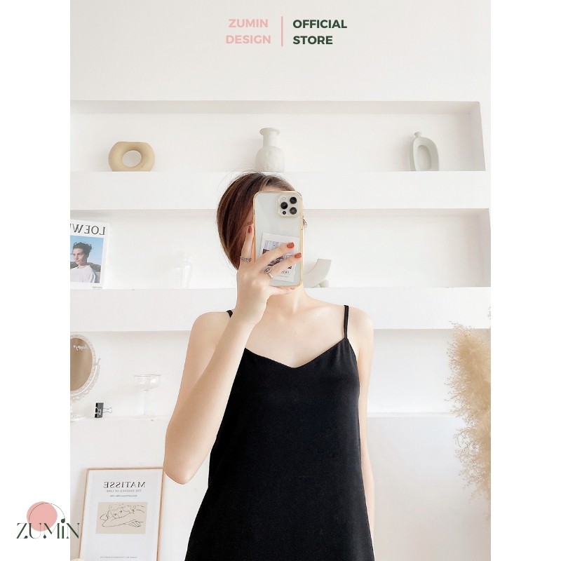 Váy ngủ hai dây lụa satin, đầm ngủ 2 dây quyến rũ chất liệu cao cấp, bóng, đẹp, mềm mại, an toàn