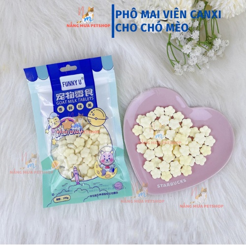 Canxi cho mèo, chó vị sữa dê cao cấp bổ sung chất dinh dưỡng cho chó mèo