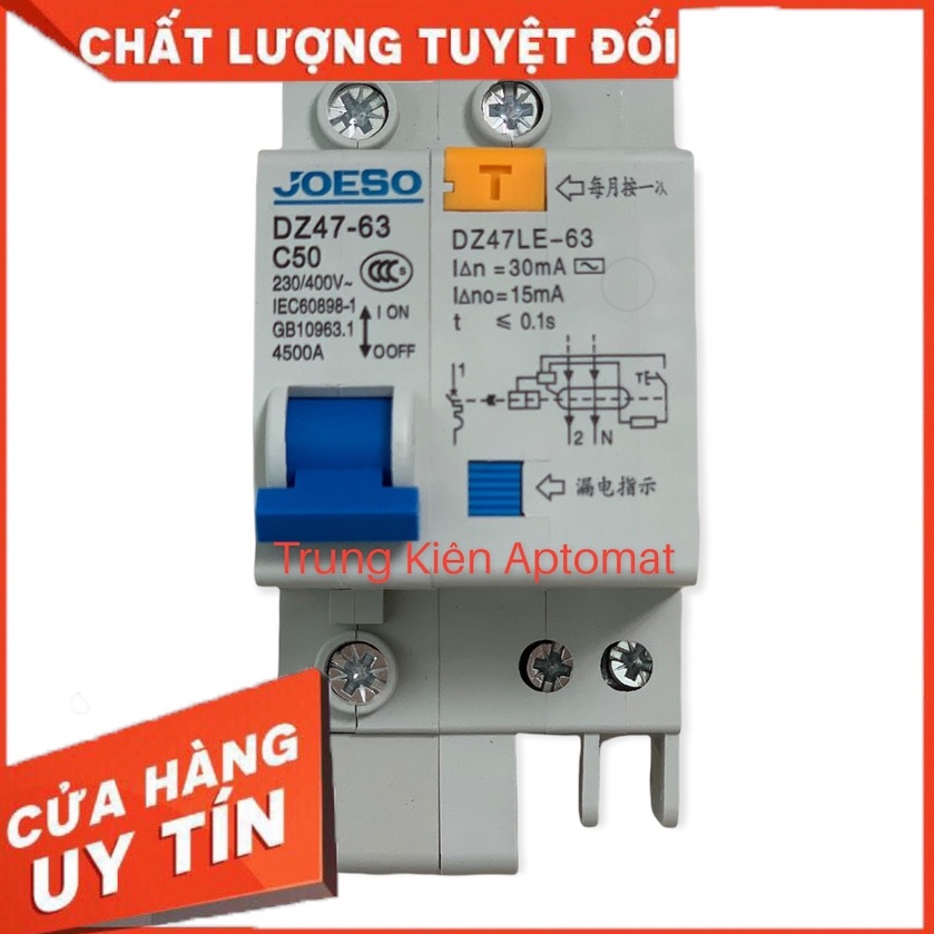 Aptomat chống giật JOESO 1 pha 32A 40A 50A 63A