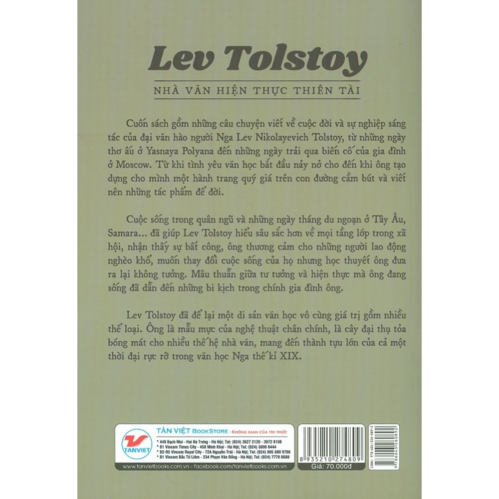 Sách - Kể Chuyện Cuộc Đời Các Thiên Tài: Lev Tolstoy - Nhà Văn Hiện Thực Thiên Tài