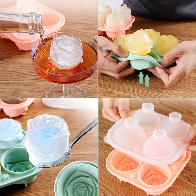 Khuôn Silicone Làm Nước Đá Tạo Hình 3D Độc Đáo Tiện Dụng