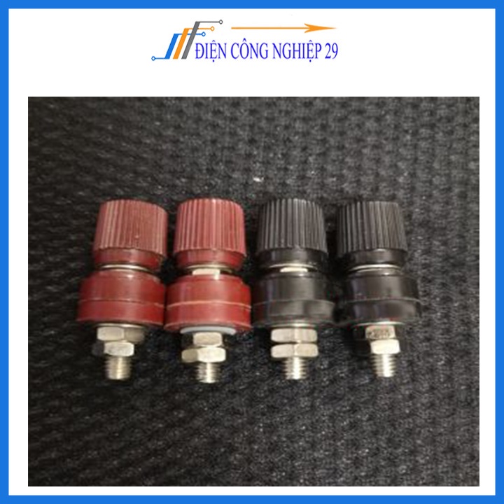 Bộ cọc loa 333M66MM (1 bộ đỏ + đen) - chế vỏ pin lithium sắt 32650 DIY