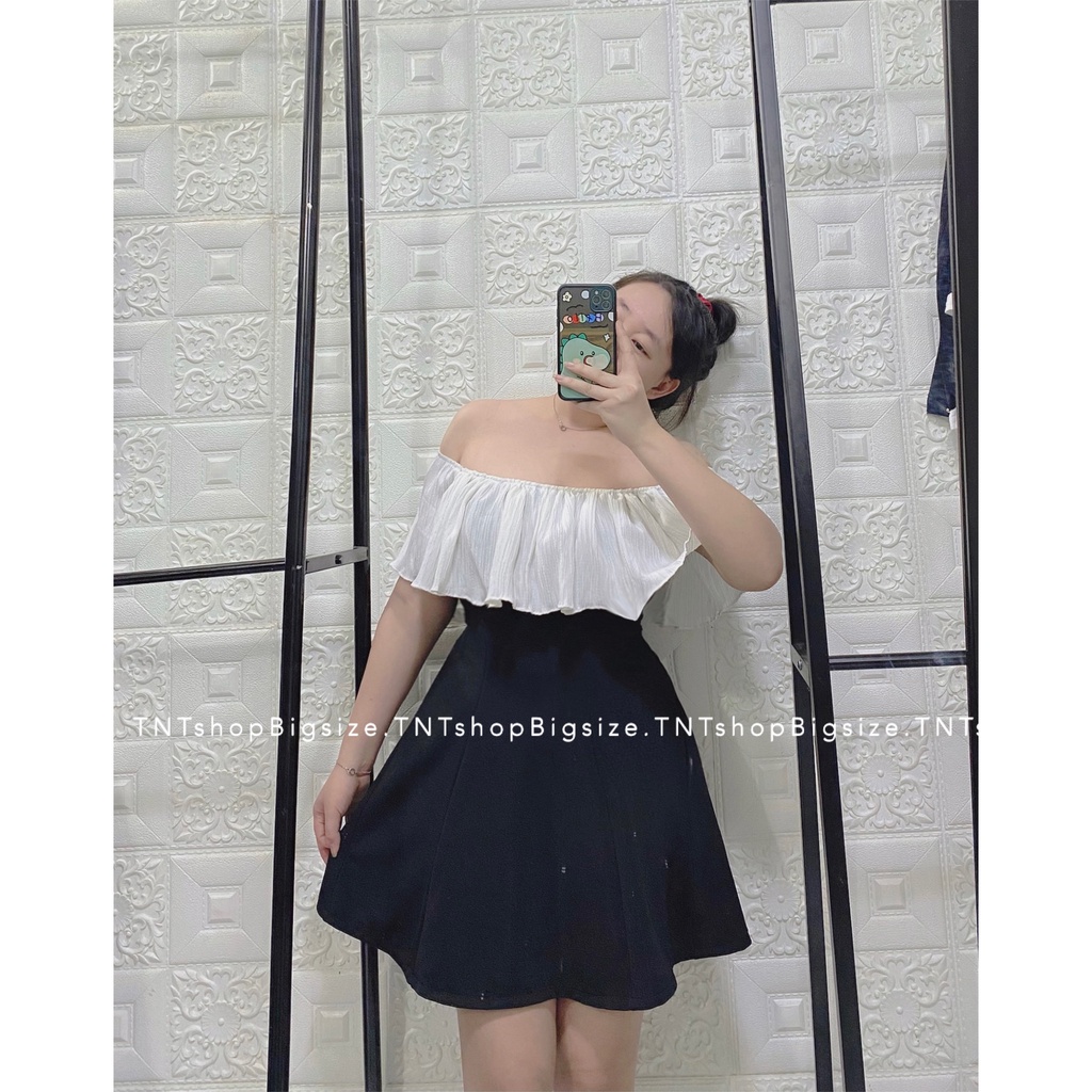 ĐẦM TRỄ VAI BÈO TRẮNG [ TNT SHOP BIGSIZE 60KG 90KG ]