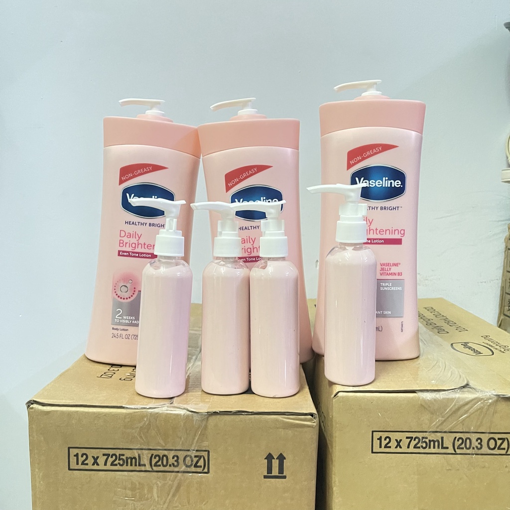 [Chai Dùng Thử 100ML] Sữa dưỡng thể Trắng Da Vaseline Healthy White UV Lightening bản Mỹ