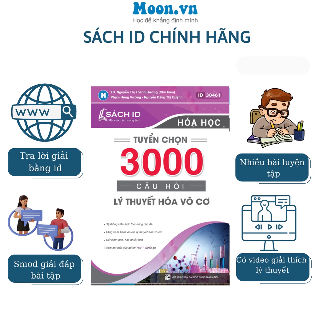 Sách ID Tuyển chọn 3000 Lý thuyết Hóa vô cơ ôn luyện thi THPT Quốc gia