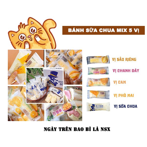 [1kg] Bánh sữa chua đài loan Mix 5 vị sữa chua , sầu riềng , phô mai, chanh dây cam