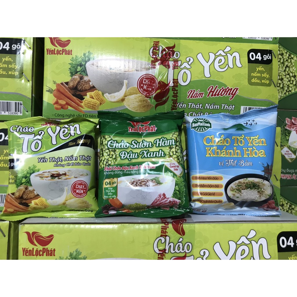 Thùng 30 gói CHÁO TỔ YẾN - Nấm Hương 50g/gói