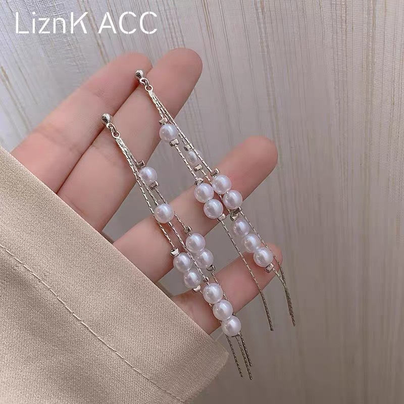 Bông Tai Khuyên Tai Nữ Đính Ngọc Dáng Dài Quyến Rũ Sành Điệu UMI E232