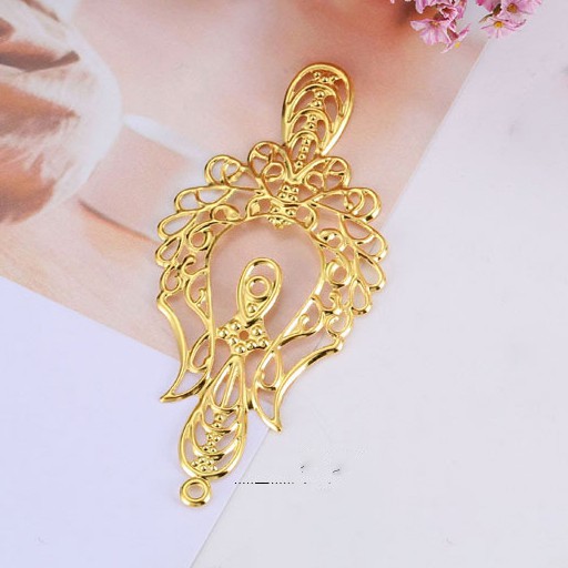 [Nguyên liệu làm trâm] 1 phiến họa tiết 75mm làm vương miện Lolita