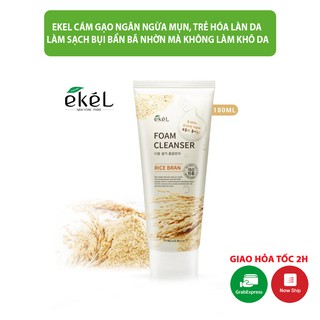 Sữa rửa mặt Ekel Gạo Cao Cấp 180ml - Chính Hãng Hàn Quốc