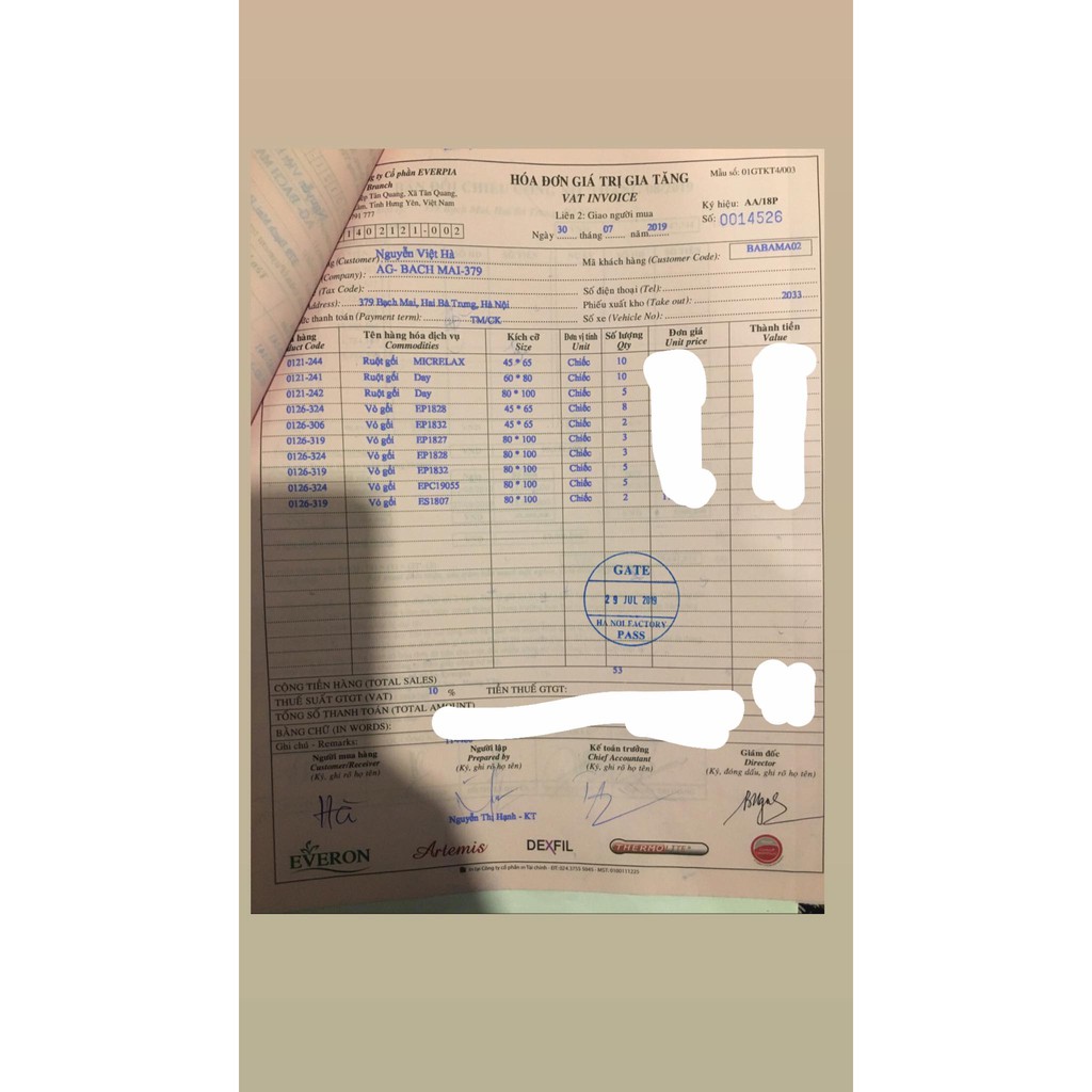 Vỏ gối everon ep1828 45*65 k ruột
