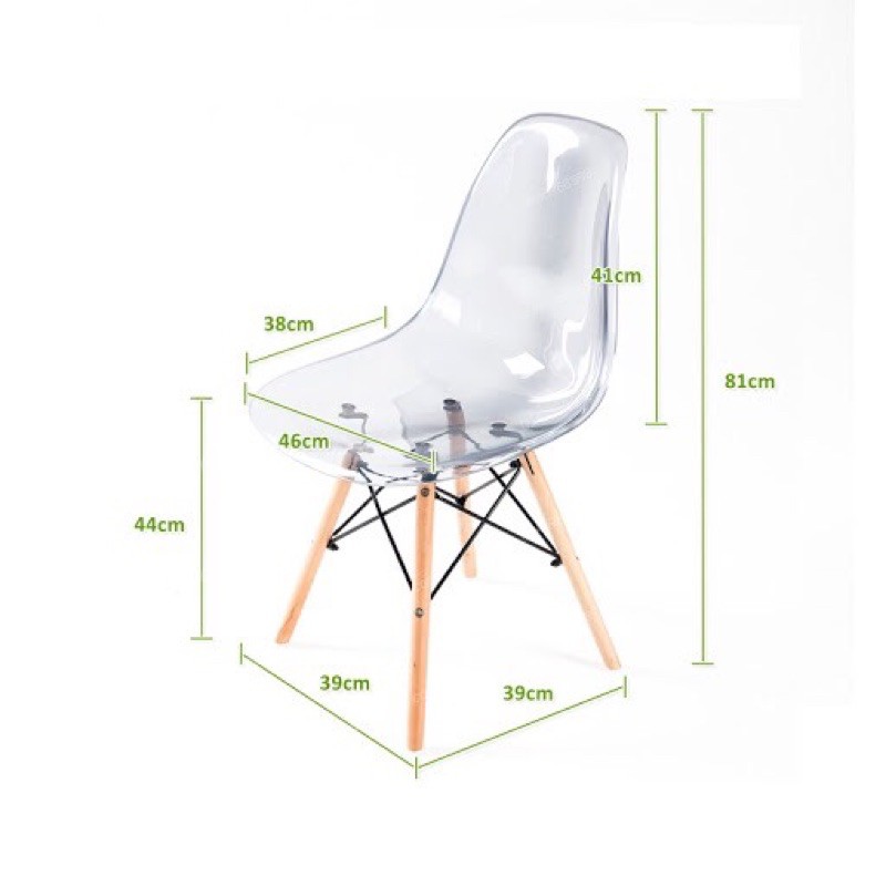 ghế nhựa trong nica, ghế cafe, ghế bàn ăn, ghế bàn học. mã: TT 508PC