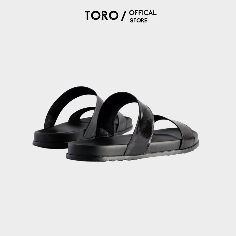 Dép nam da bò cao cấp quai ngang thời trang Hàn Quốc Toro Bảo hành 6 tháng A07