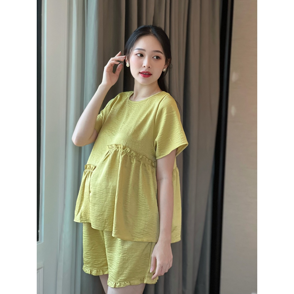 Bộ bầu đùi mặc nhà mùa hè nhẹ mát