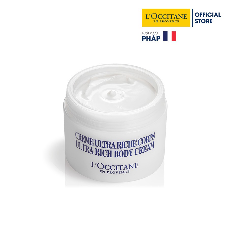 Kem Dưỡng Ẩm L'Occitane hương Bơ Đậu Mỡ - Shea Butter Ultra Rich Body Cream 200ml