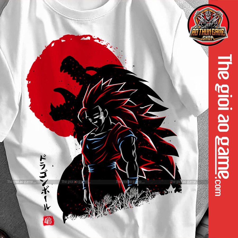 Áo dragon ball Goku nam nữ Áo phông Goku dragon ball  trắng đen form rộng unisex cotton co giãn thoáng mát T03