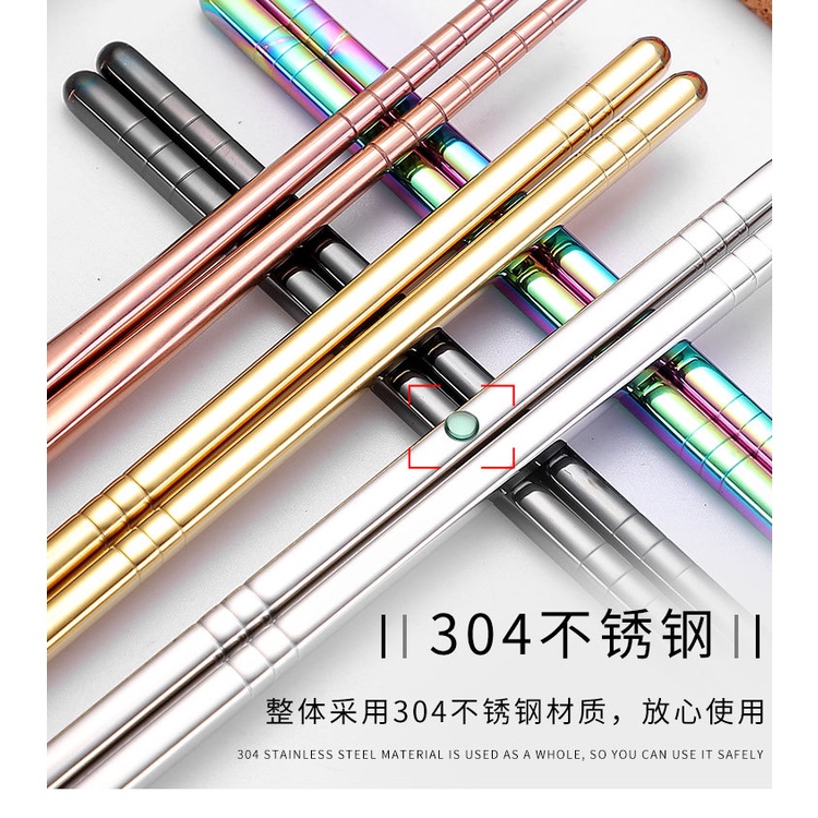 Đôi Đũa Inox 304 Chống Trượt Kiểu Dáng Sang Trọng