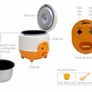 Nồi cơm điện Midea CM06SA - CM06SD