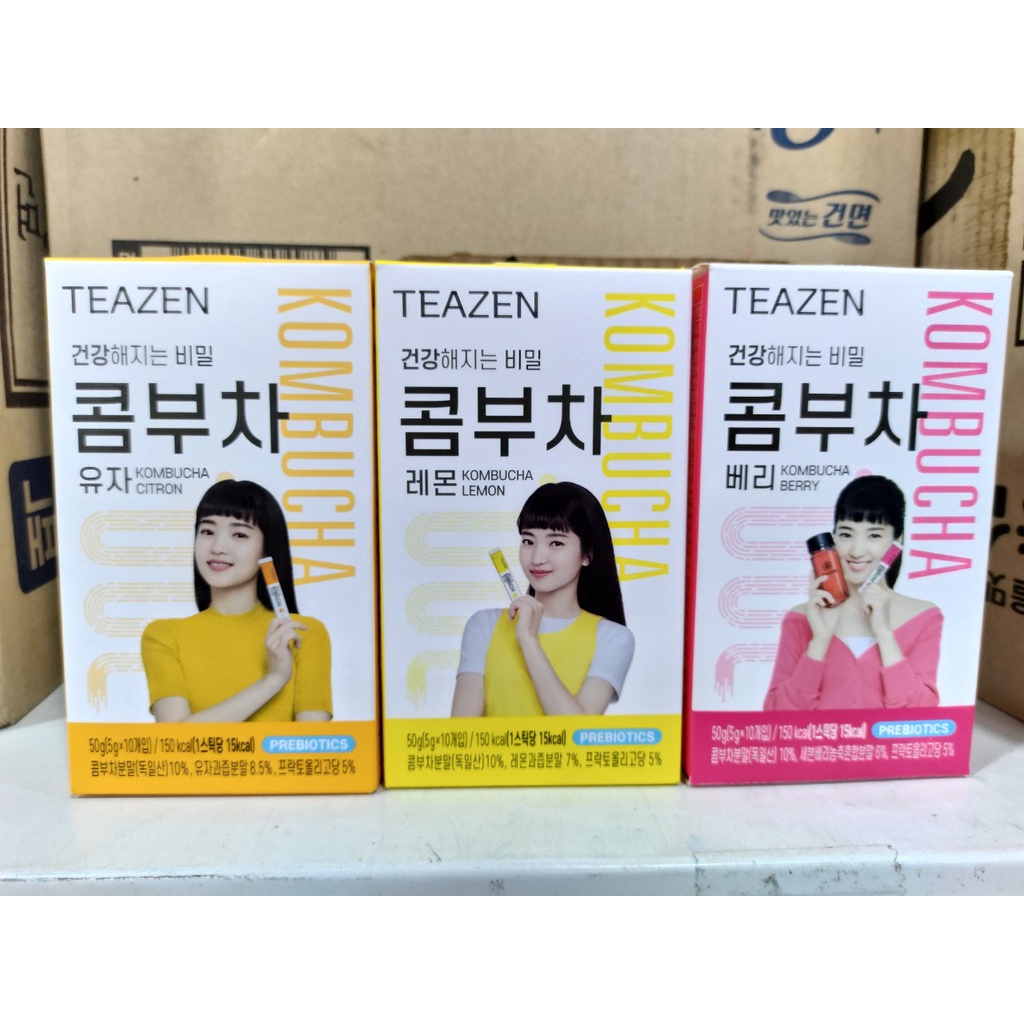 Trà lên men giảm cân Kombucha hàn quốc hộp 10 gói - 콤부차