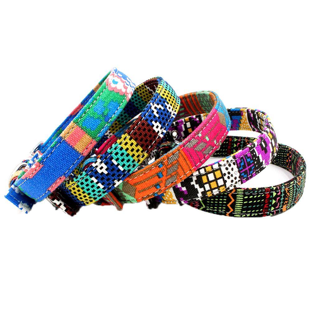 Vòng Cổ Thú Cưng Bằng Vải Canvas Hai Lớp Cỡ Nhỏ / Vừa / Lớn