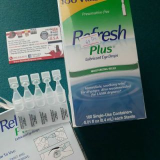 (HSD:9.2025)NƯỚC NHỎ MẮT NHÂN TẠO REFRESH PLUS® LUBRICANT EYE DROPS - HỘP 100 TÉP / LẺ từ mỹ