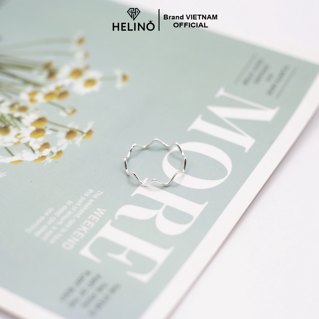 Nhẫn bạc HELINO sóng trơn basic xinh xắn N06