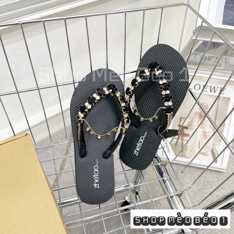 Dép kẹp xỏ ngón quai đá fullbox fullbox hàng quảng châu cao cấp